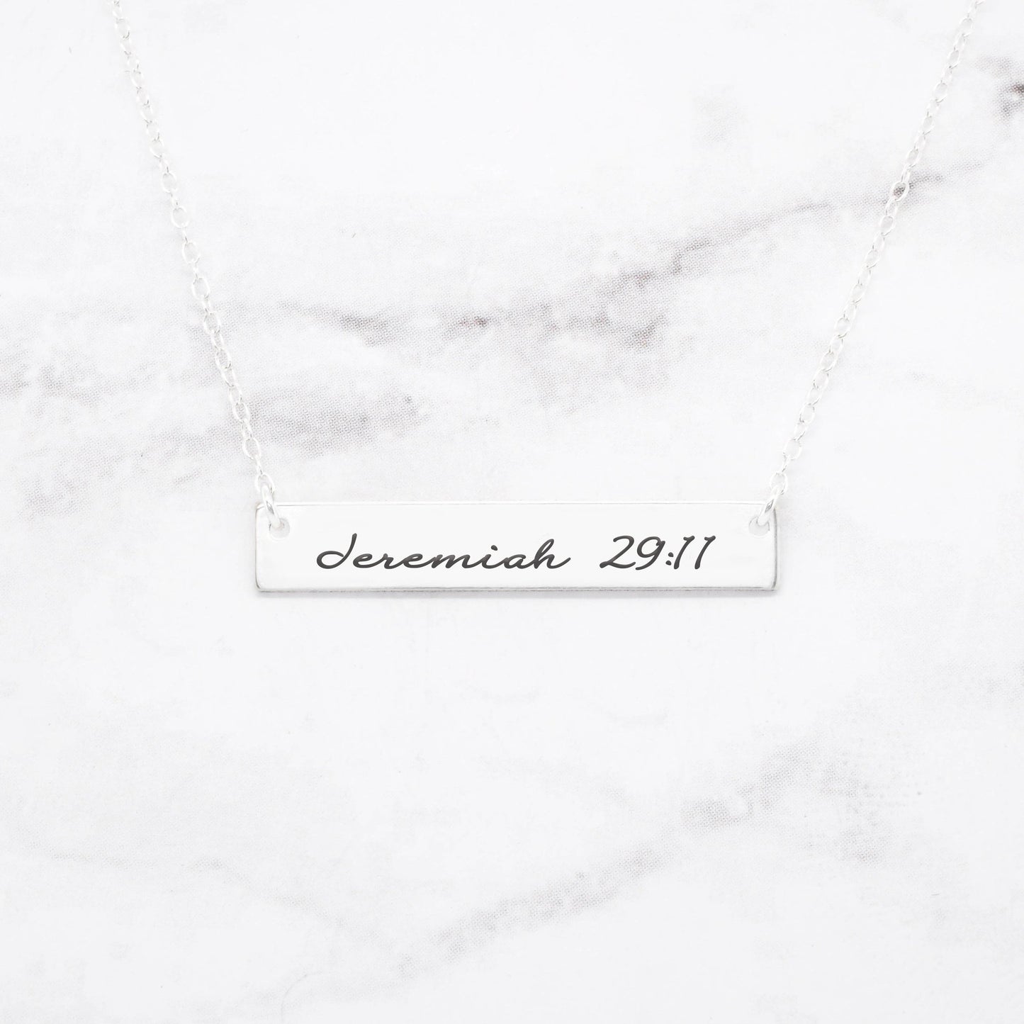 Jeremiah 29:11 Necklace - Gold Bar Necklace